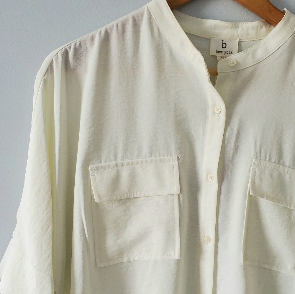 b New York Ivory Blouse Size Large NWT - Picture 3 of 4